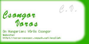 csongor voros business card