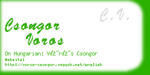 csongor voros business card